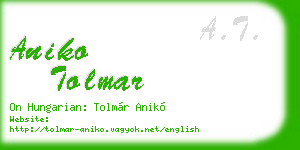 aniko tolmar business card